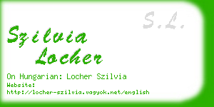 szilvia locher business card
